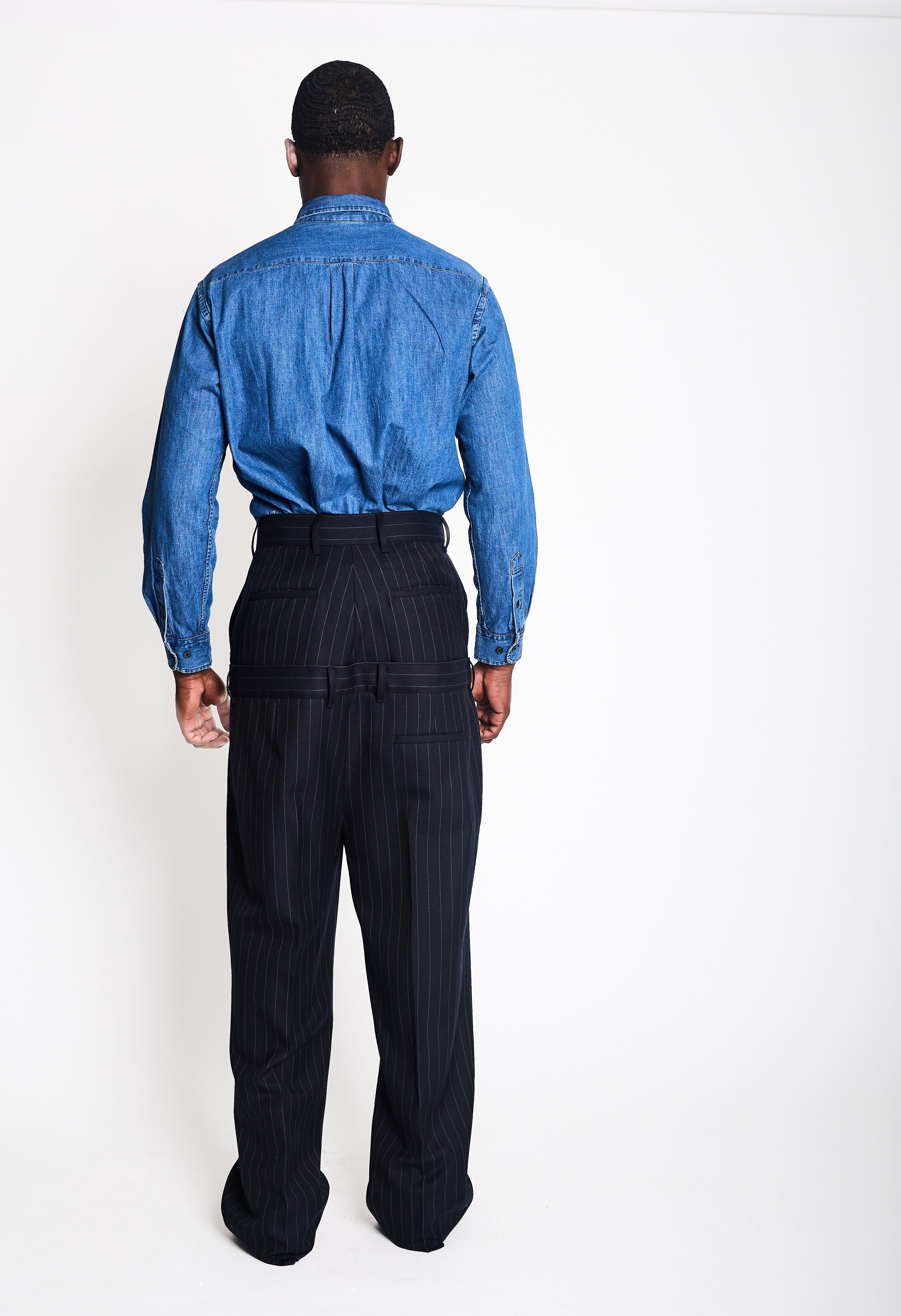 PINSTRIPE SAG DRESS PANT (M)