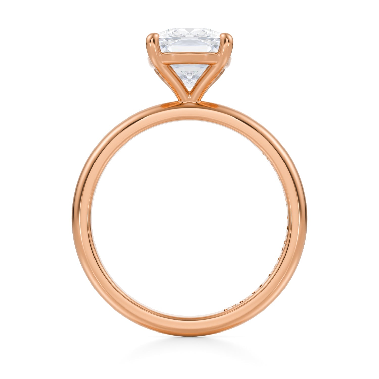 Three-Carat Cushion Brilliant Cut Diamond Solitaire Engagement Ring