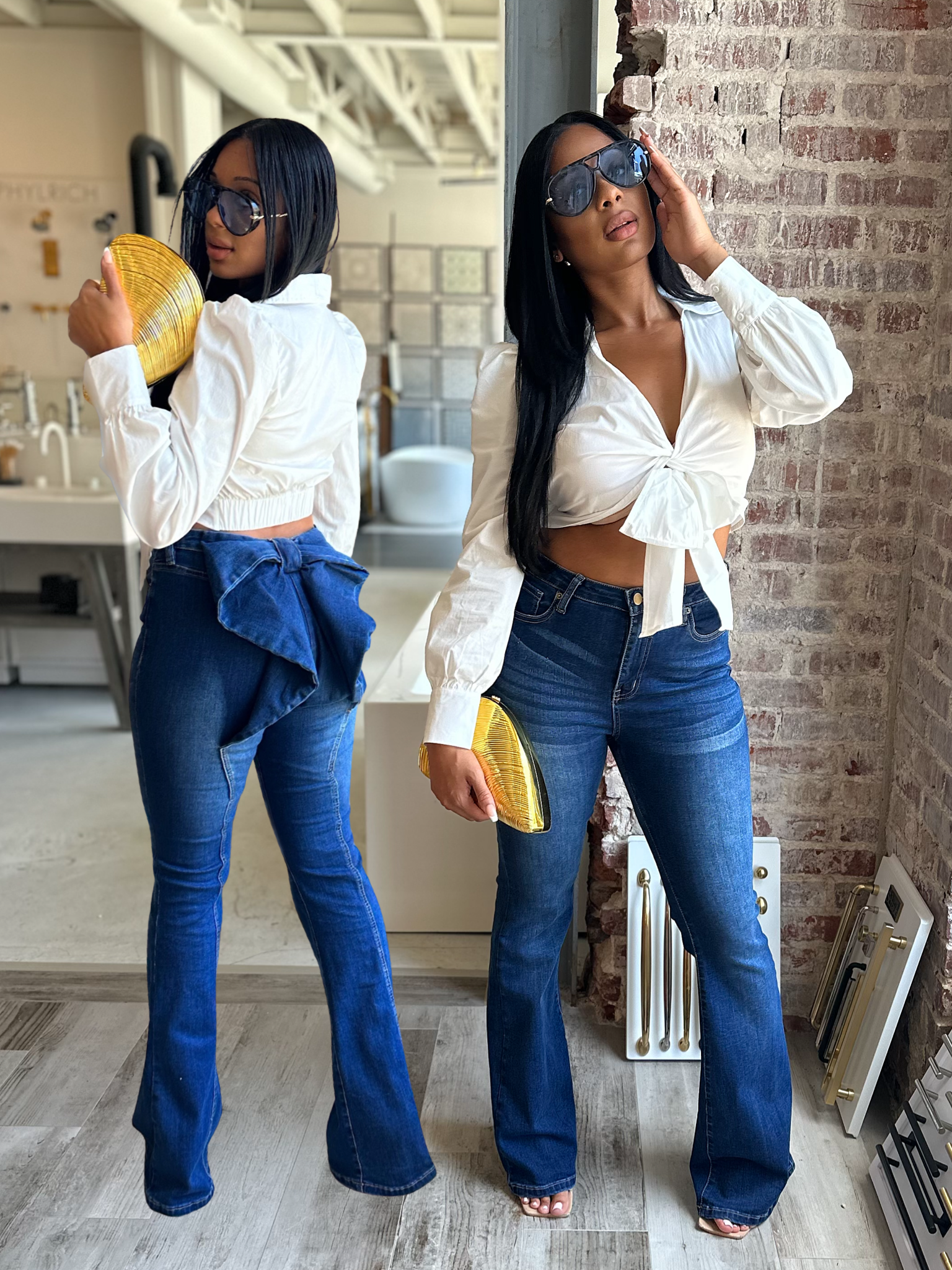 BBL Bow Jeans