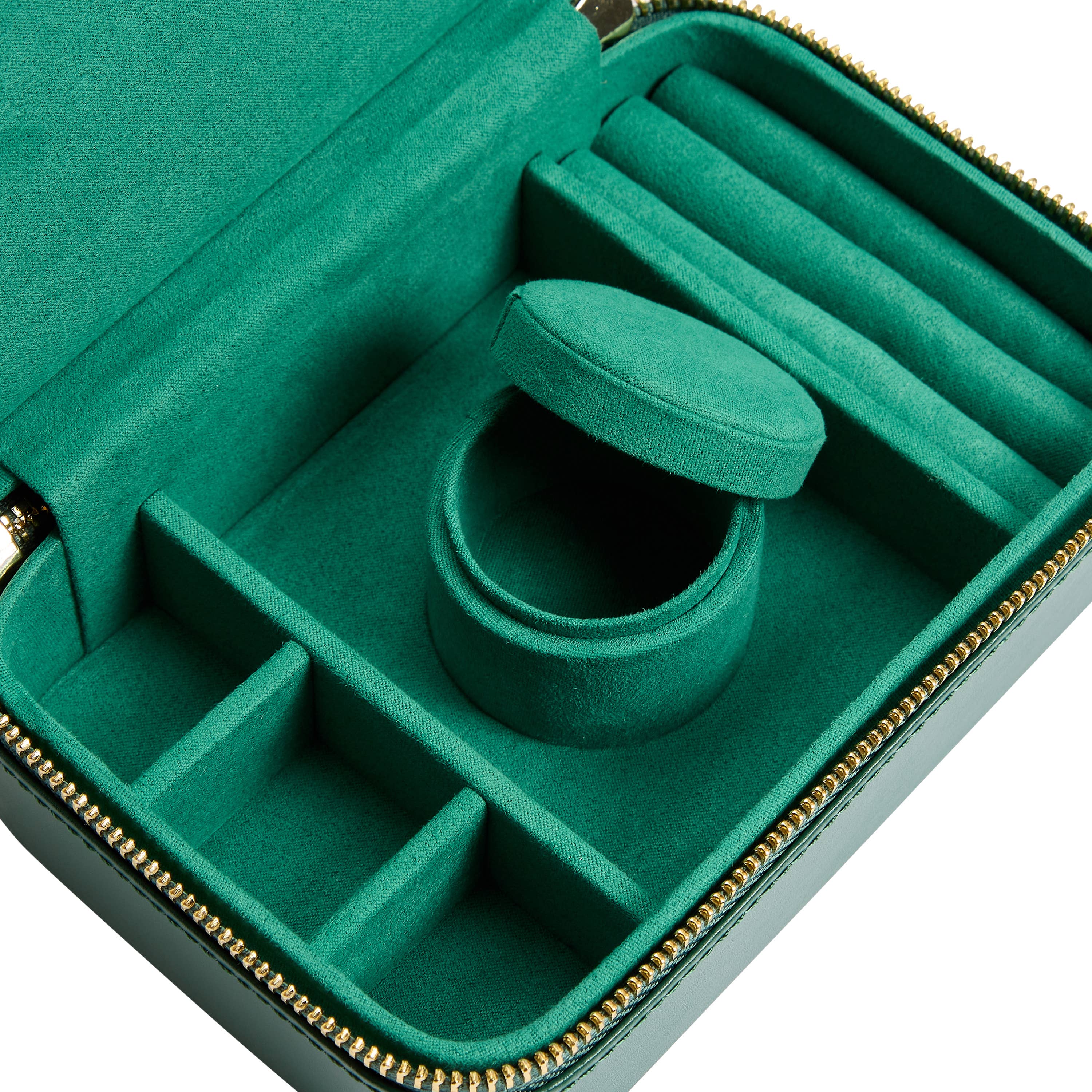 Sophia Jewelry Zip Case, Forest Green