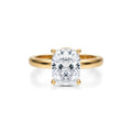Three-Carat Cushion Brilliant Cut Diamond Solitaire Engagement Ring