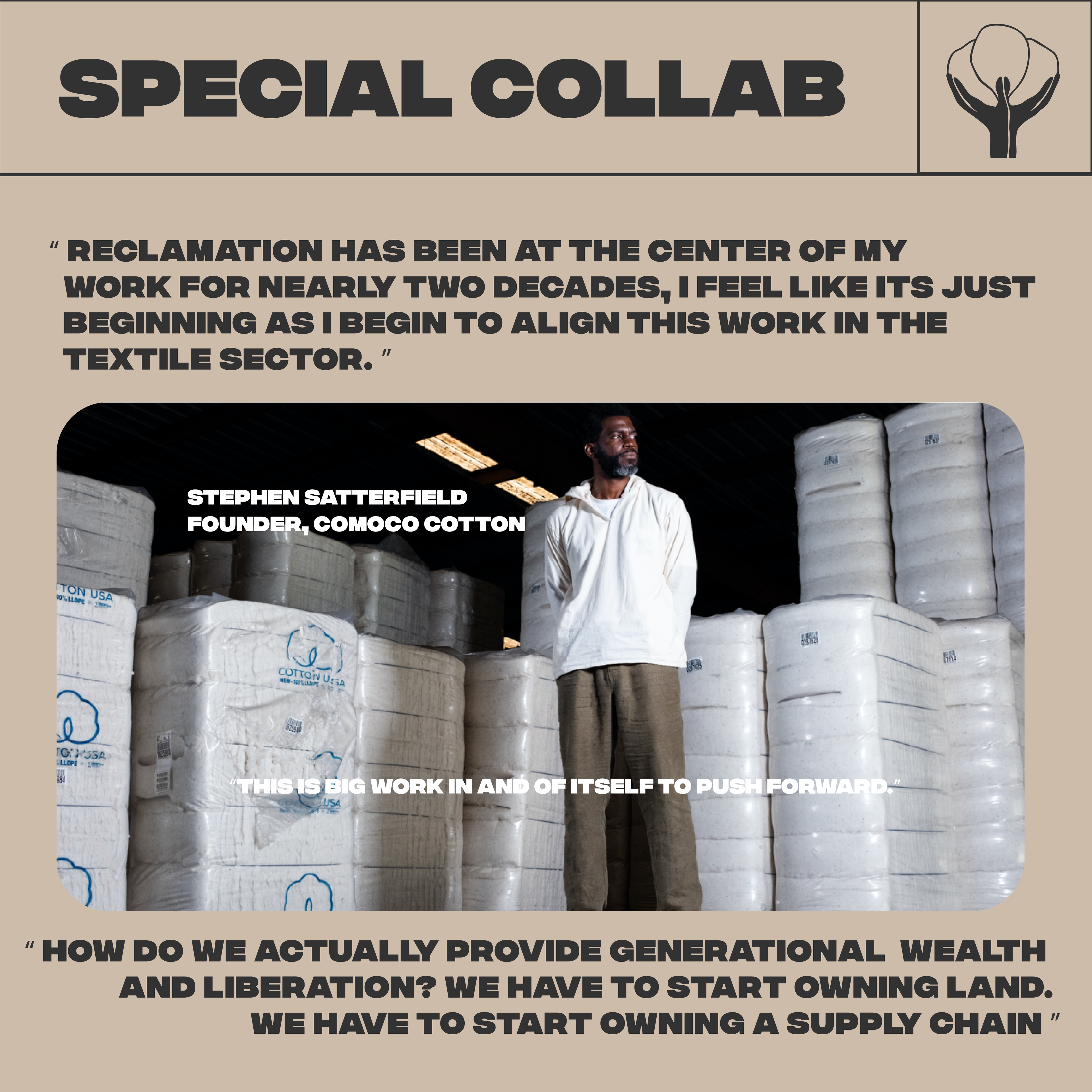 GOD DONT MAKE NO JUNK: made from cotton supply owned by black farmers// Cxffeeblack X Comoco Cotton by Netflix’s Stephen Satterfield