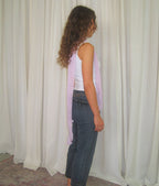 Tallulah skinny scarf in lilac crinkle chiffon