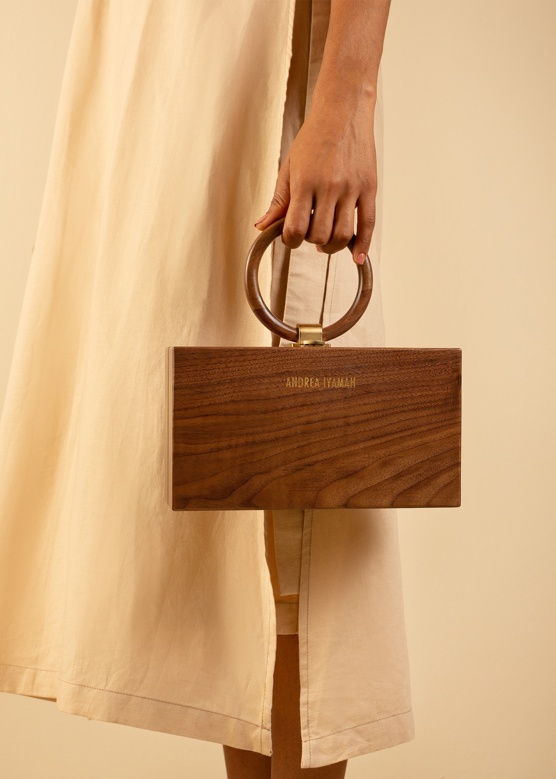 OWA WOODEN CLUTCH