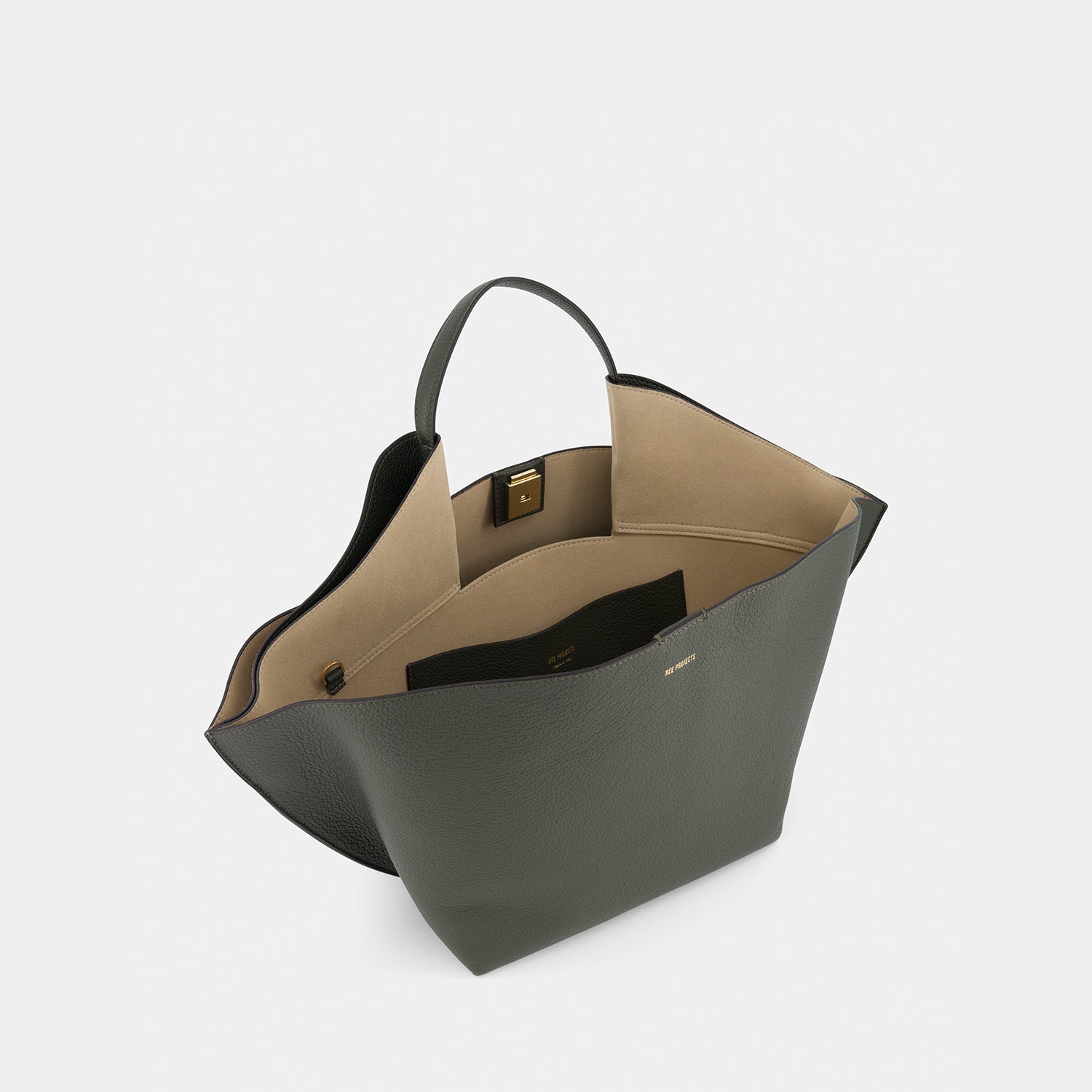 ANN TOTE MEDIUM - PEBBLE GRAIN - DEEP MOSS