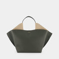ANN TOTE MEDIUM - PEBBLE GRAIN - DEEP MOSS