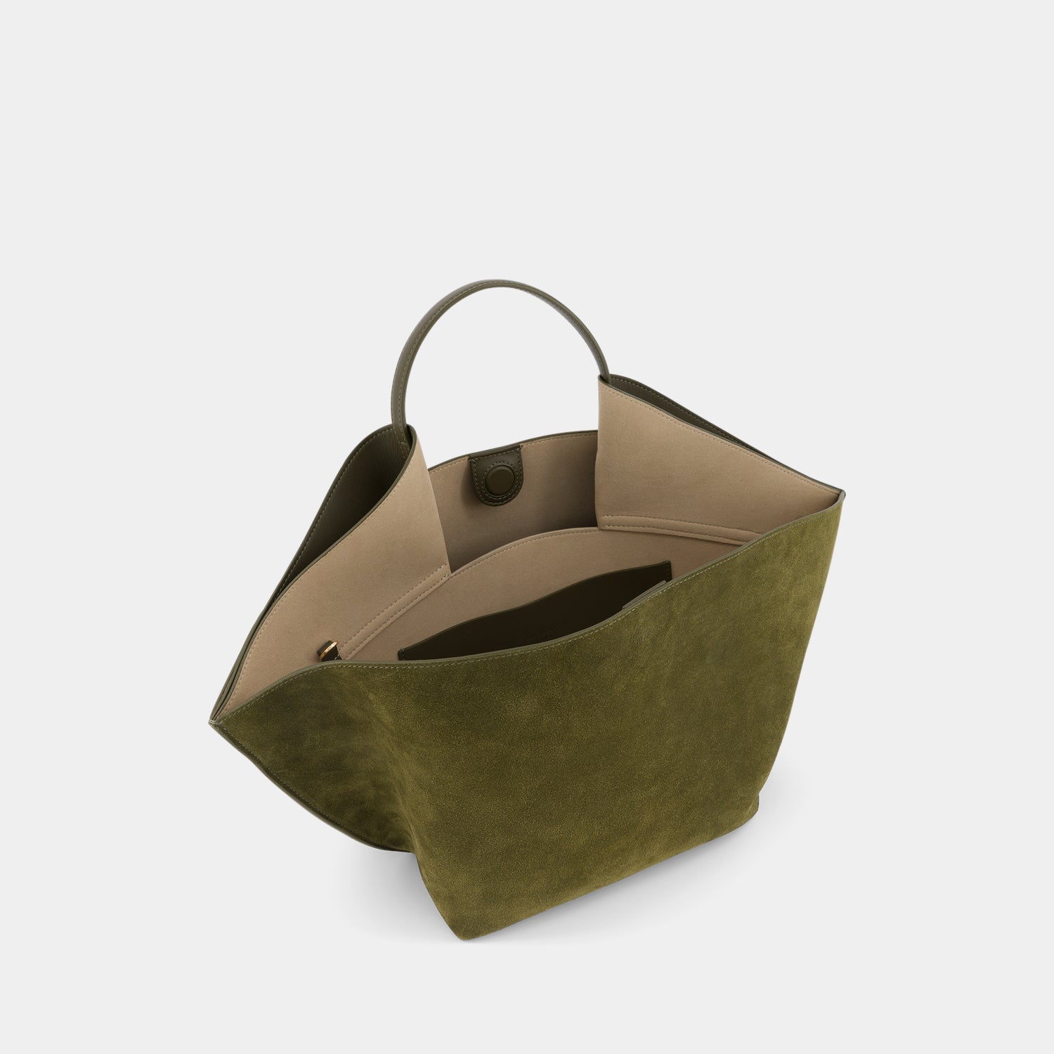 ANN TOTE MEDIUM - SUEDE SOFT CALF - KHAKI