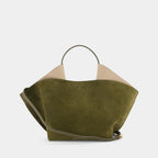 ANN TOTE MEDIUM - SUEDE SOFT CALF - KHAKI