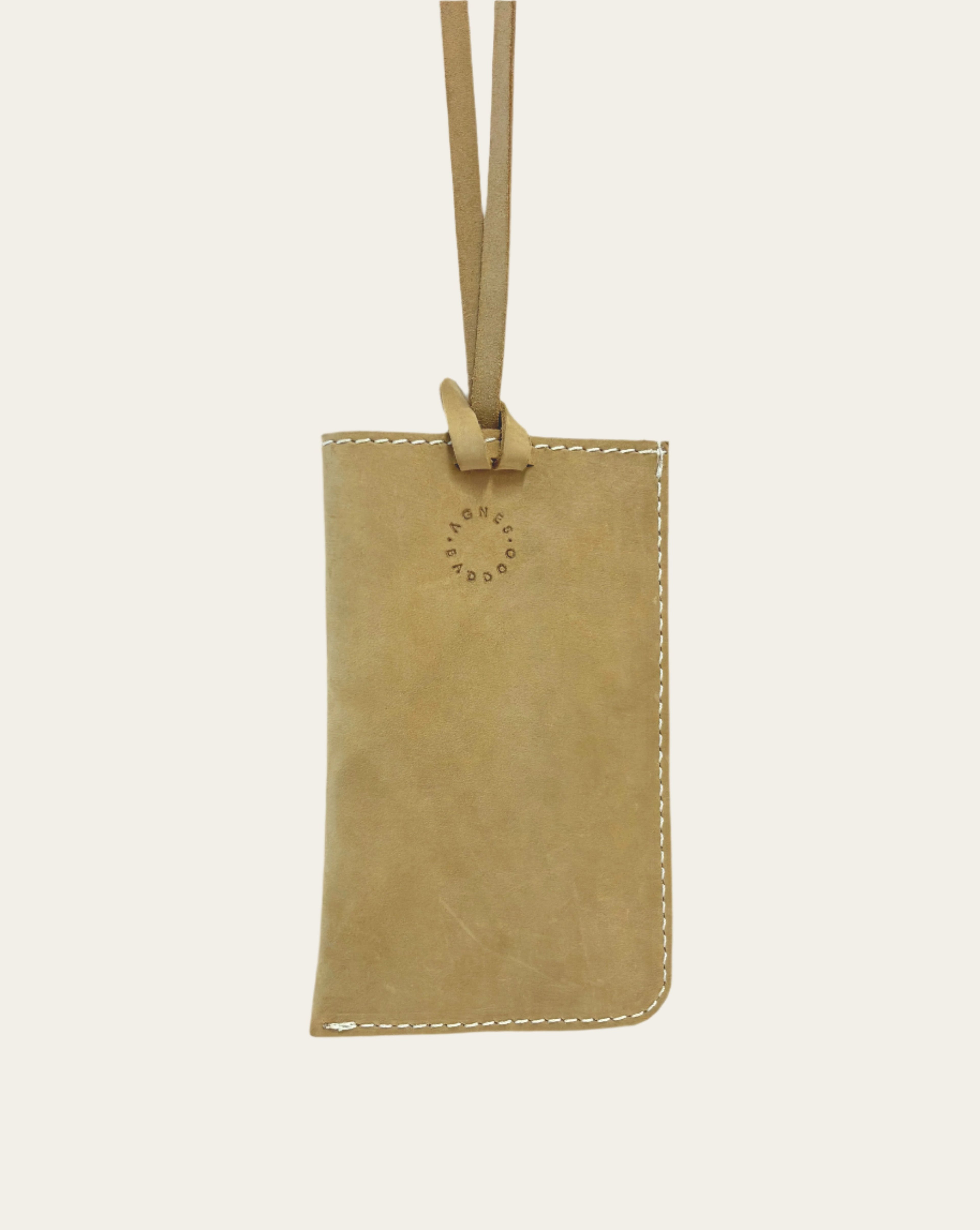 Eyeglasses/Phone Sac in Desert Sand Suede