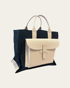 Sac 2 in Veggie Tan and Dark Denim