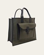 Sac 2 in Pine Canvas with Vegan Trim