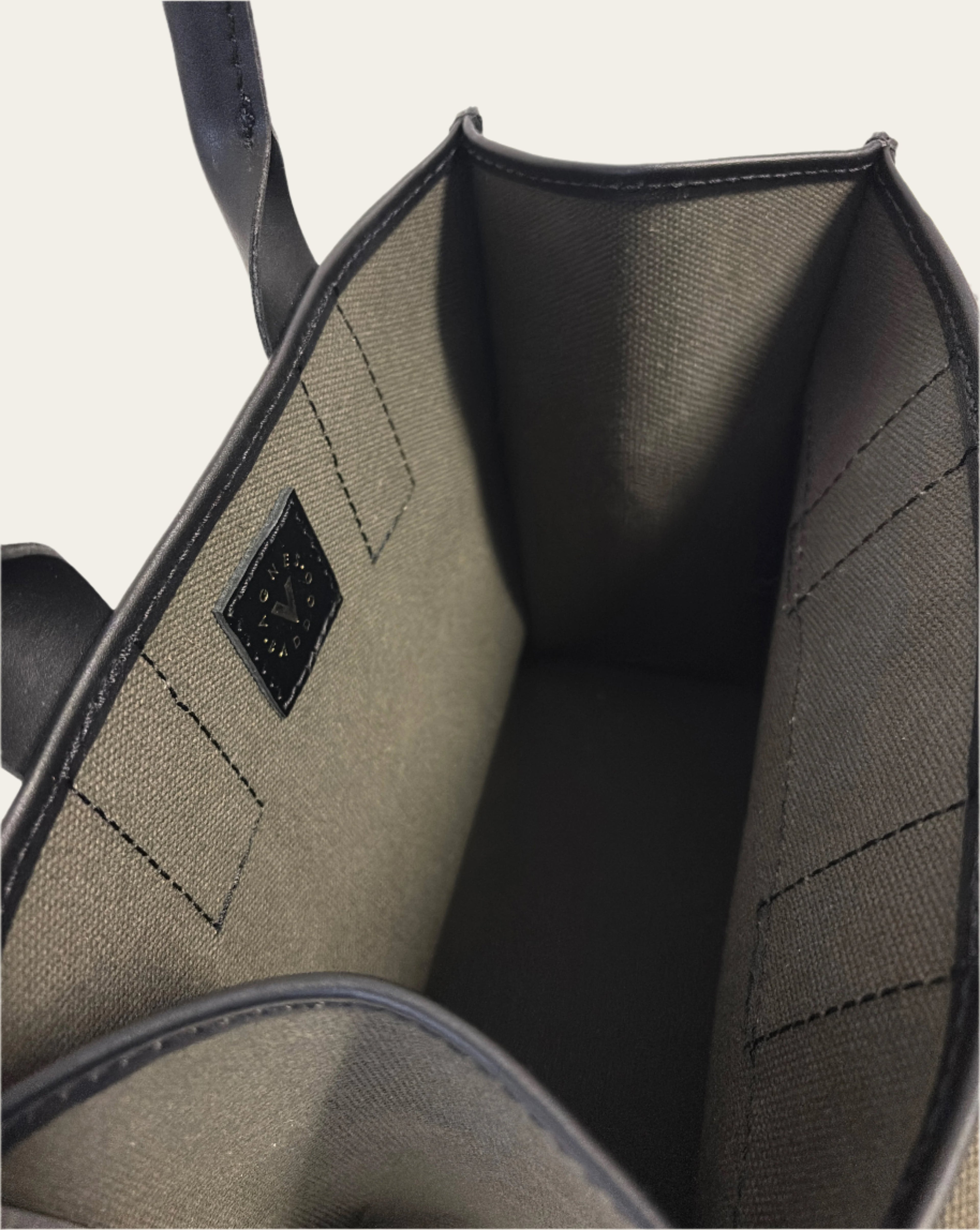 Sac 1 in Pine Canvas with Vegan Trim