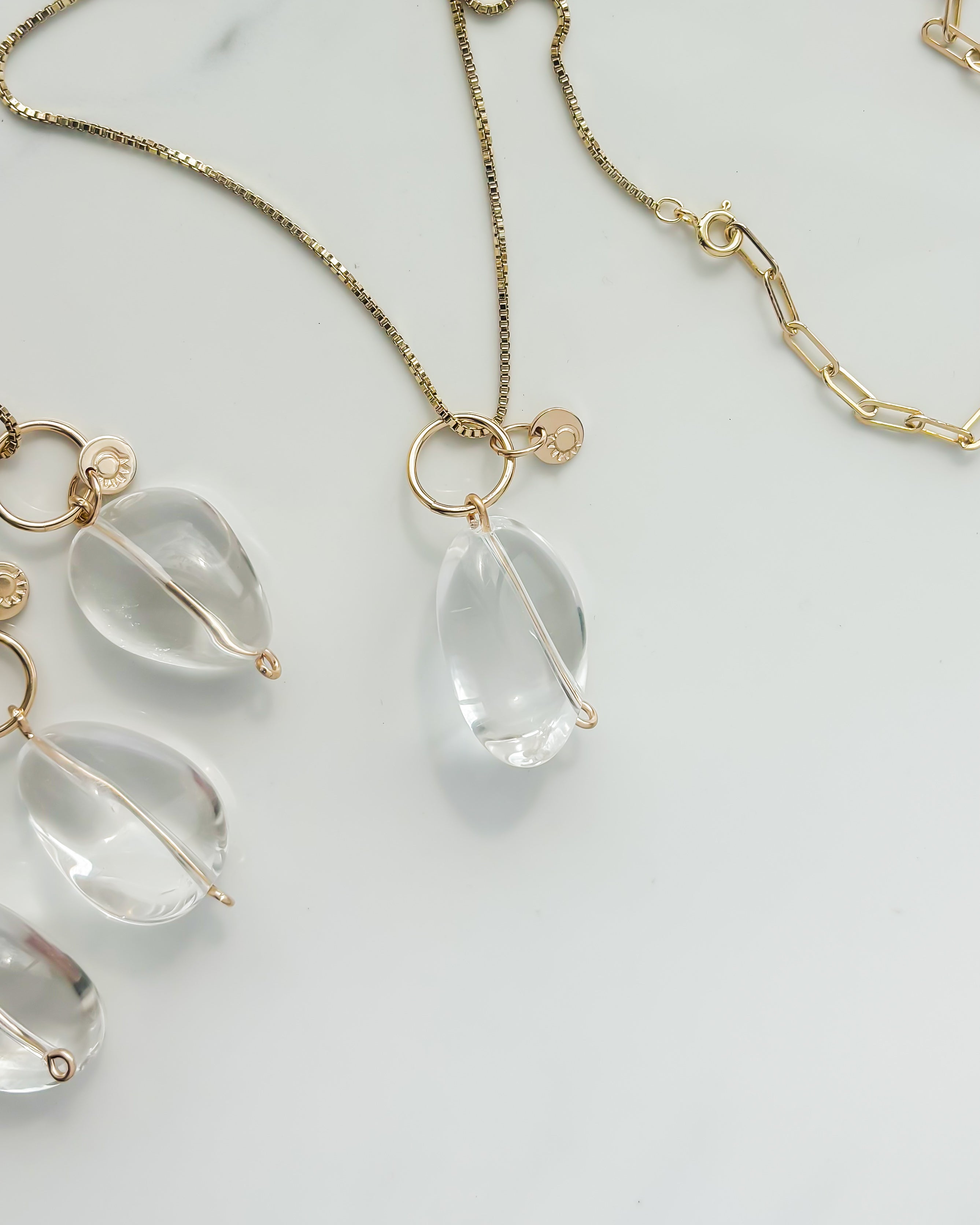 AMULET// crystal charm necklace