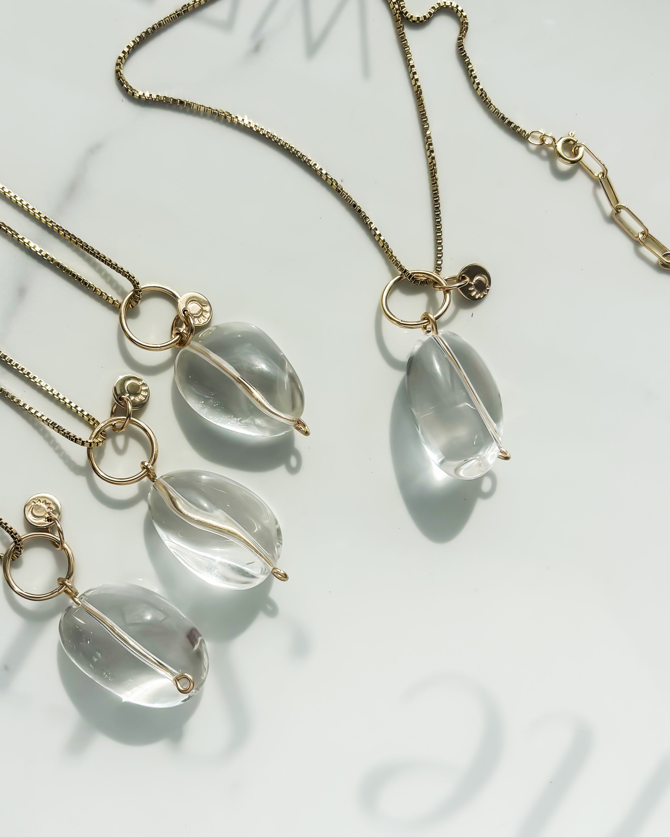 AMULET// crystal charm necklace