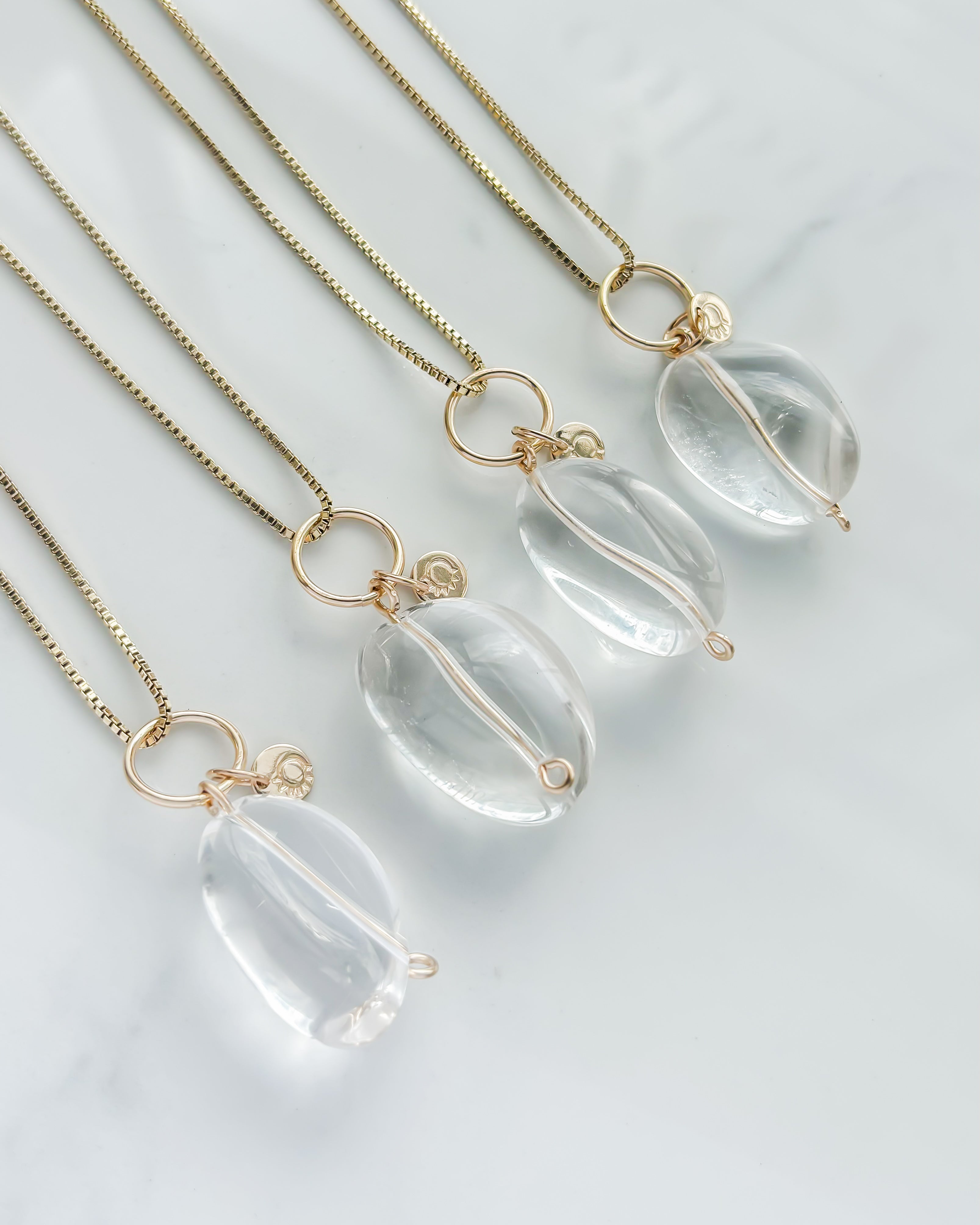 AMULET// crystal charm necklace