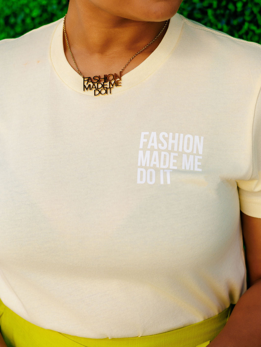 Fashion Made Me Do It Unisex Tee BUTTER YELLOW