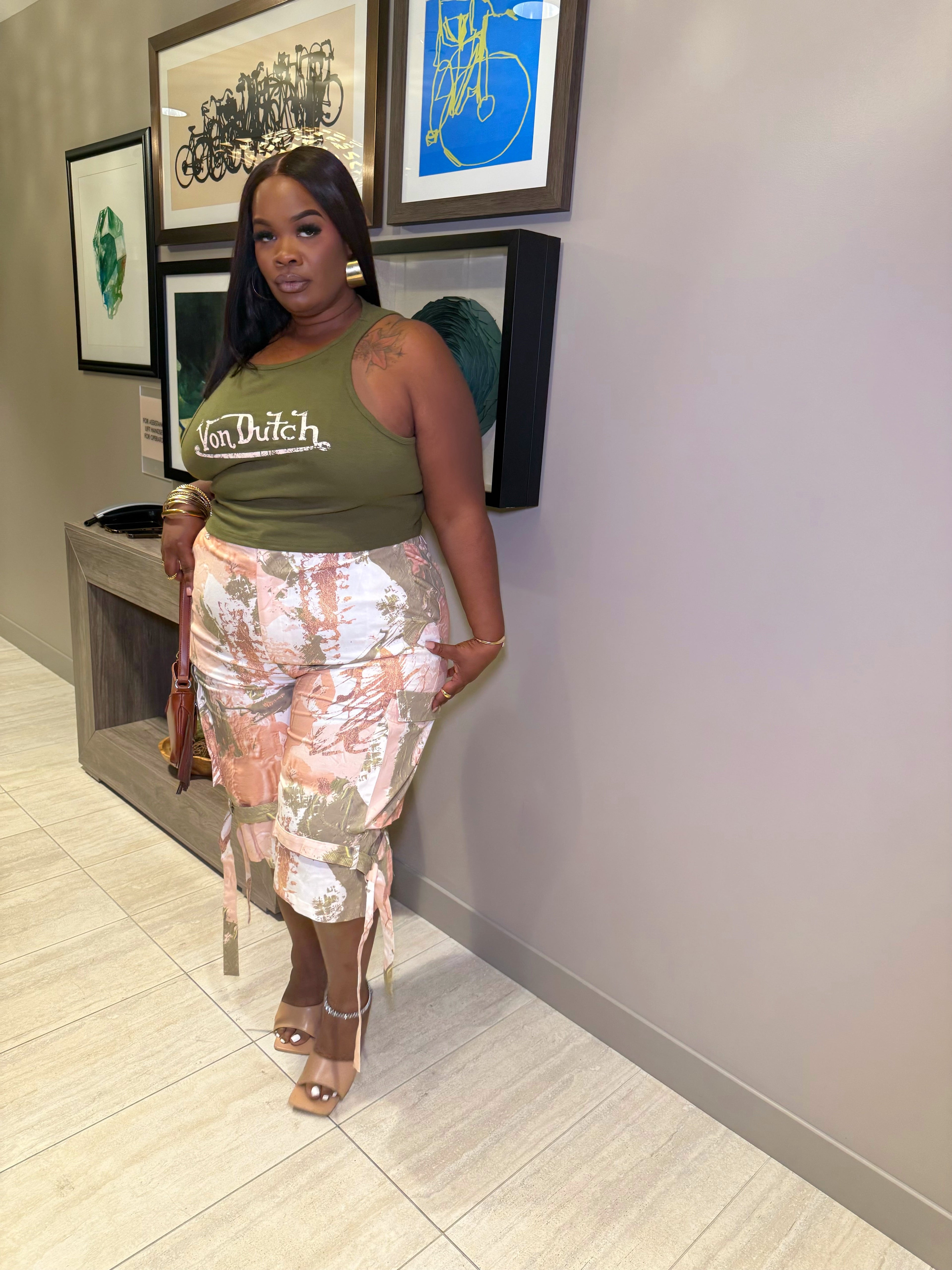 VK Camo Printed Cargo Jorts