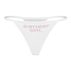 "BIRTHDAY GIRL" String Thong | White