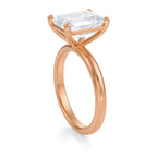 Three-Carat Emerald-Cut Brilliant Diamond Solitaire Engagement Ring