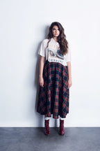 Red Plaid Full Circle Skirt With Smocked Waistband *Limited Quantities Available*