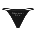"BIRTHDAY SEX" String Thong | Black