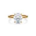 Three-Carat Oval Brilliant Diamond Solitaire Engagement Ring