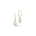 14kt Bezeled Green Amethyst Drop Earrings