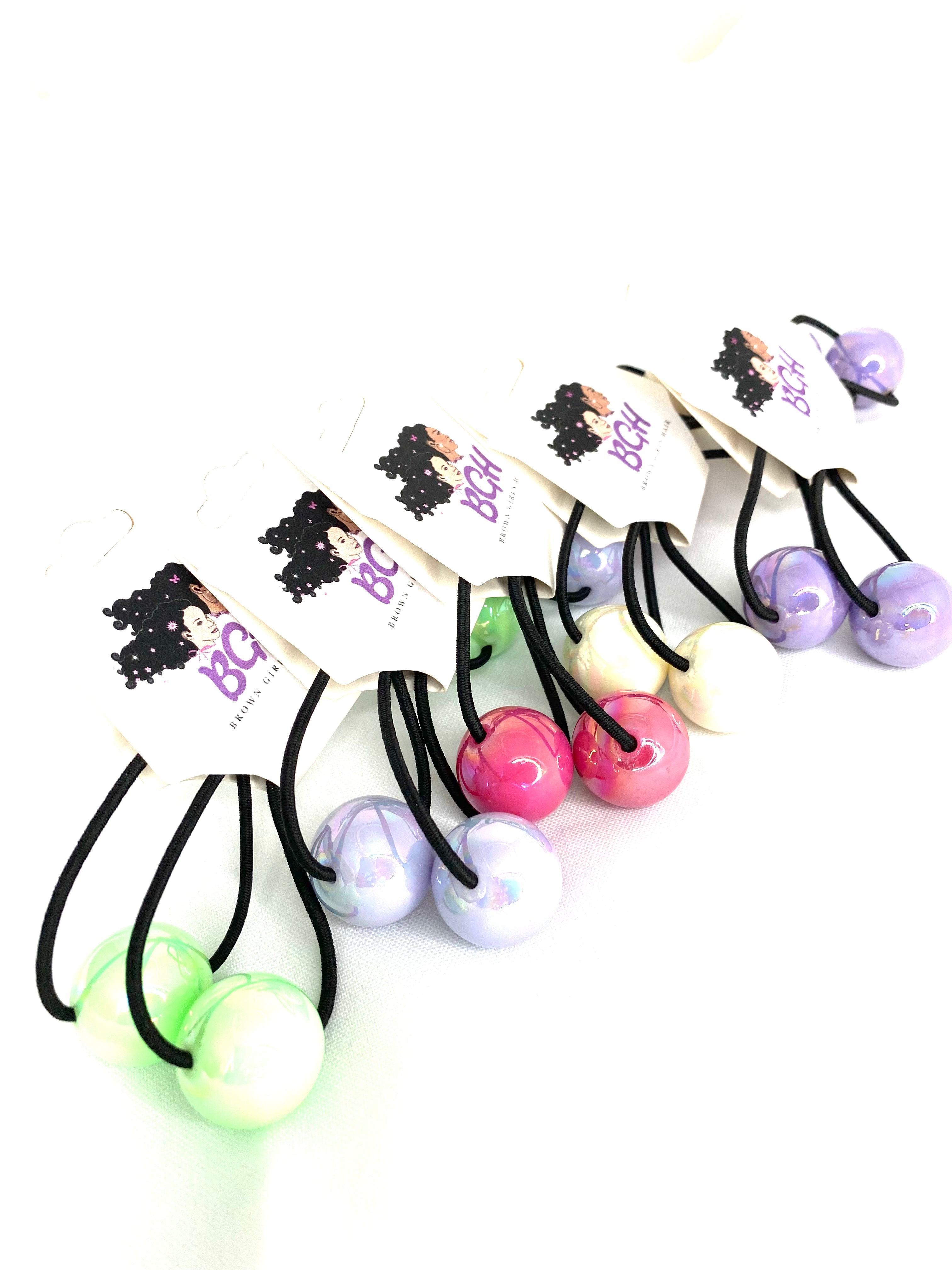 Brown Girls Hair®  Iridescent Bubble Gum Ponytail Holders