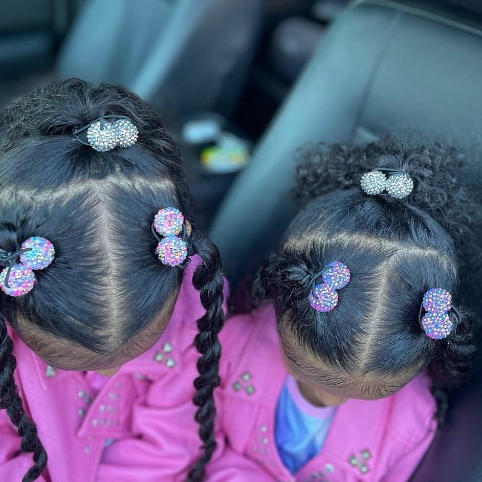 Brown Girls Hair® Bling Confetti Hair Ballies | Hair Knockers Bobbles