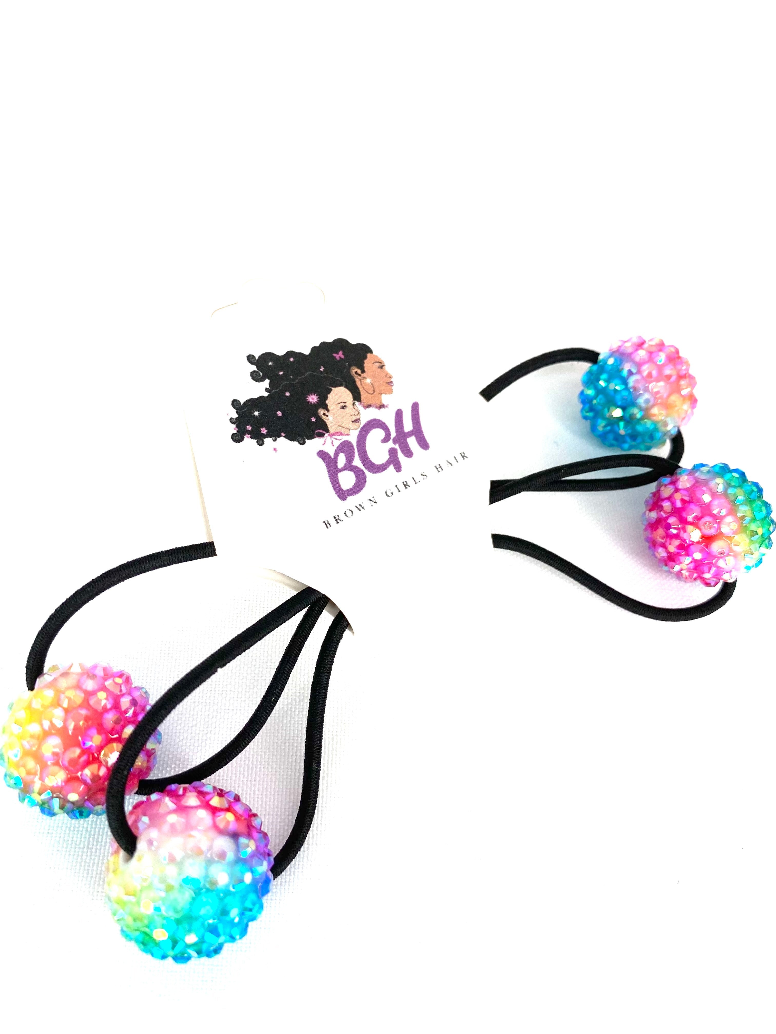 Brown Girls Hair® Tie Dye Bling Bobbles | Hair Knockers Accessories