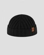 SG Cashmere + Merino Fisherman Beanie - Black