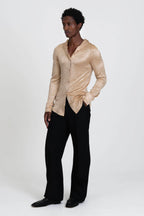 Slot Hooded Shirt Boulder Gold