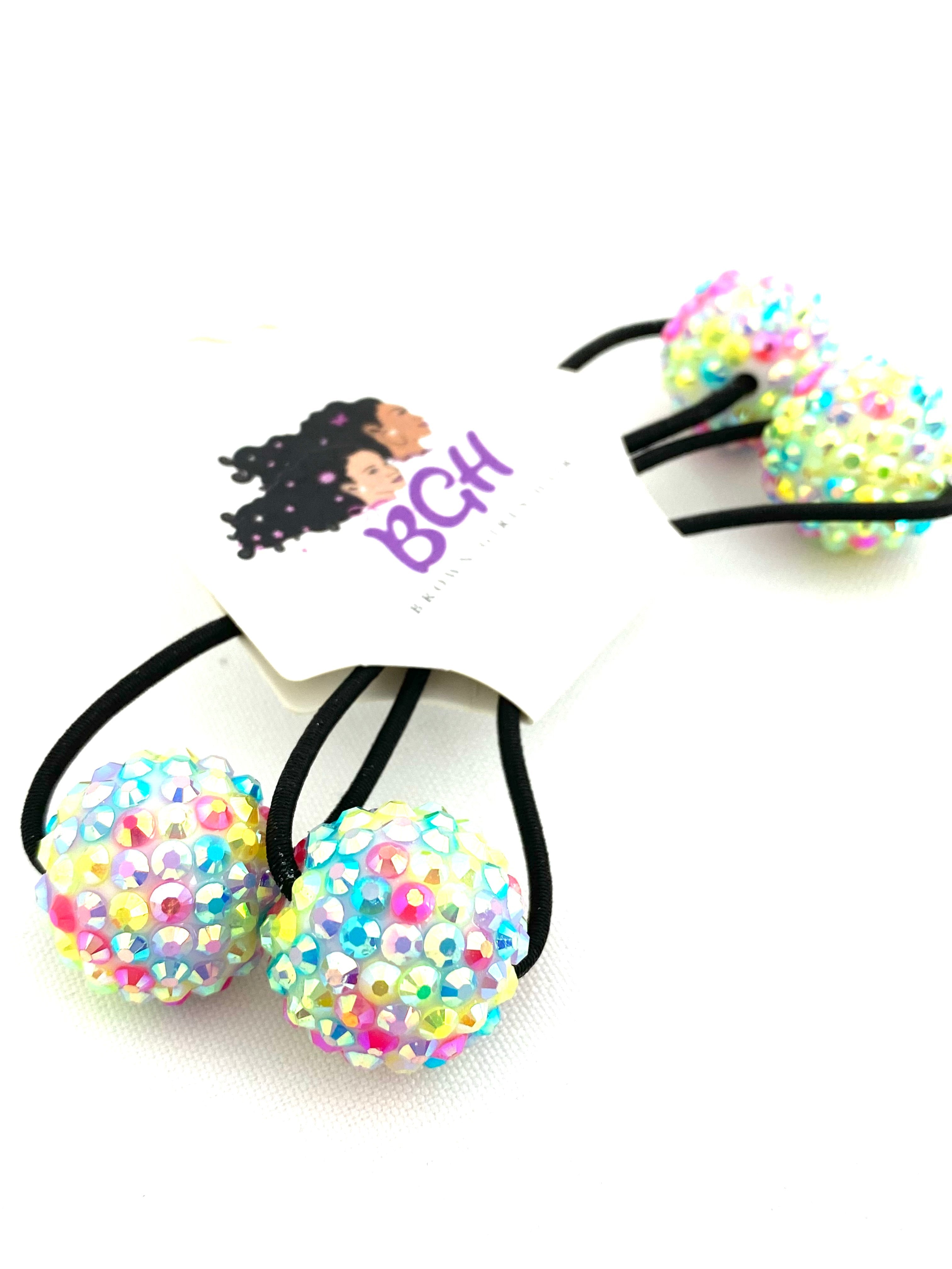 Brown Girls Hair® Bling Confetti Hair Ballies | Hair Knockers Bobbles