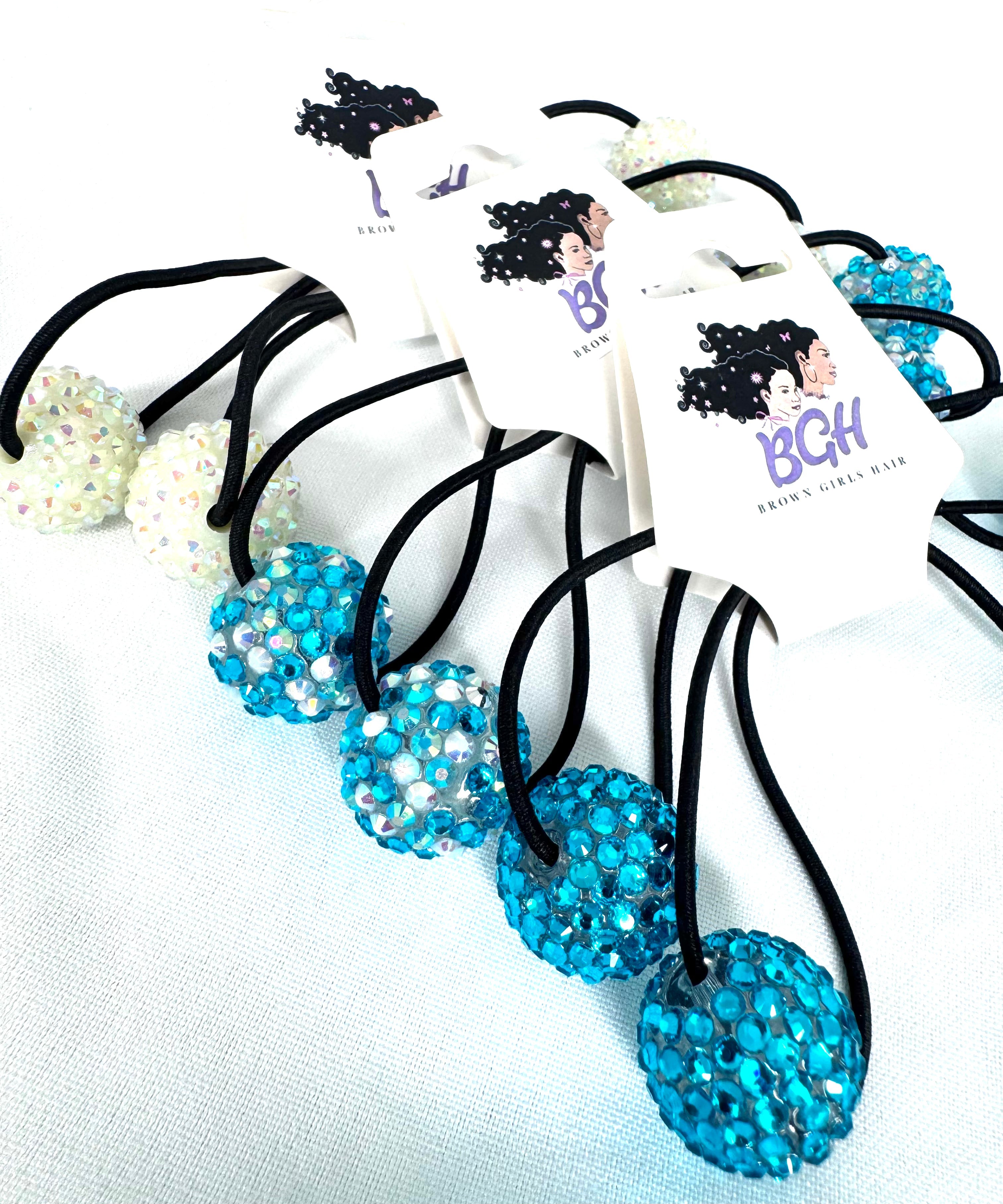 Brown Girls Hair®6pc SEA Bundle Hair Ballies | Hair Knockers Bobbles Elastic Ties