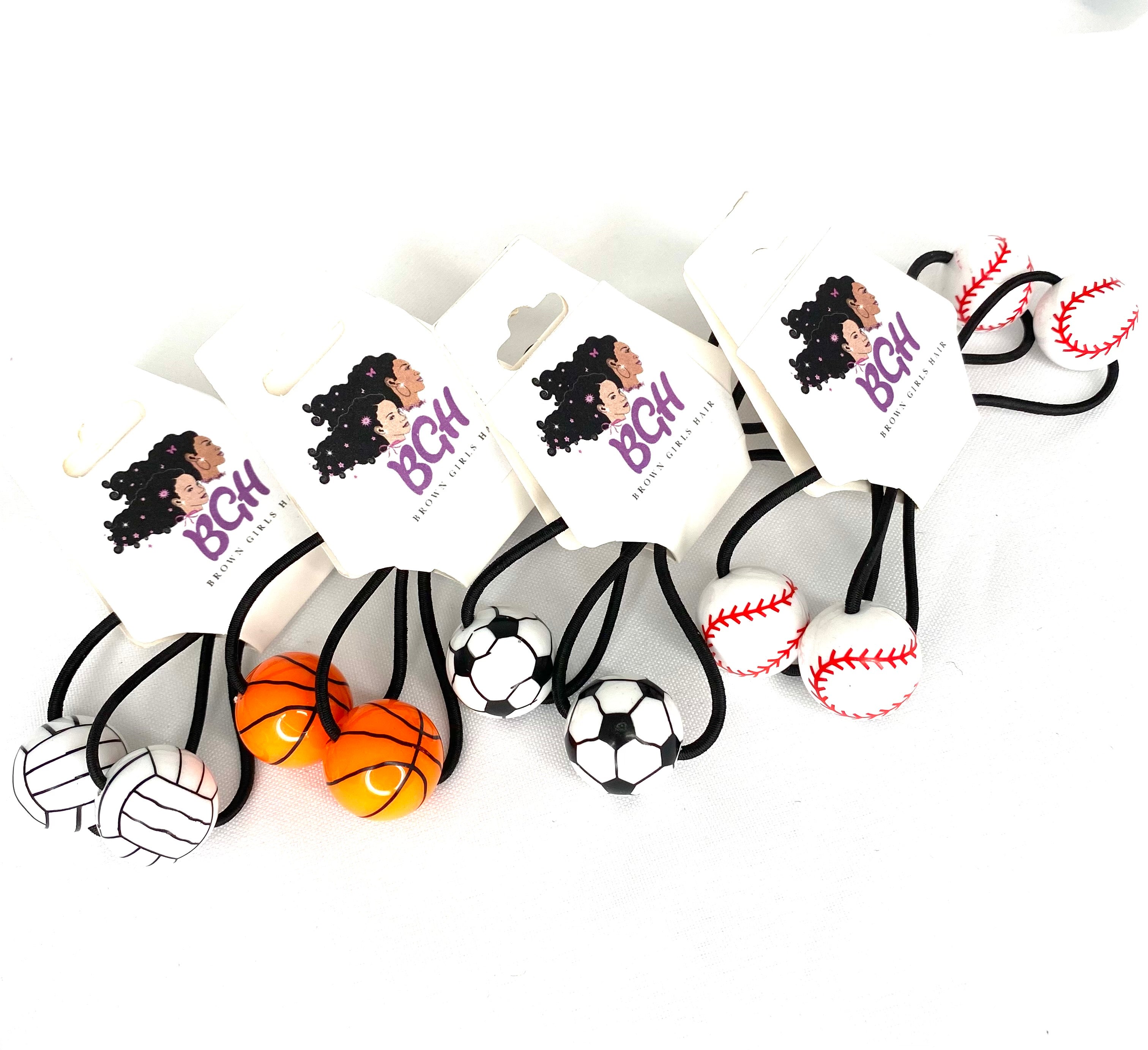 Brown Girls Hair®10Pc Sports PLAIN BUNDLE | Hair Accessories | Bobbles | Ballies (5 Sets)