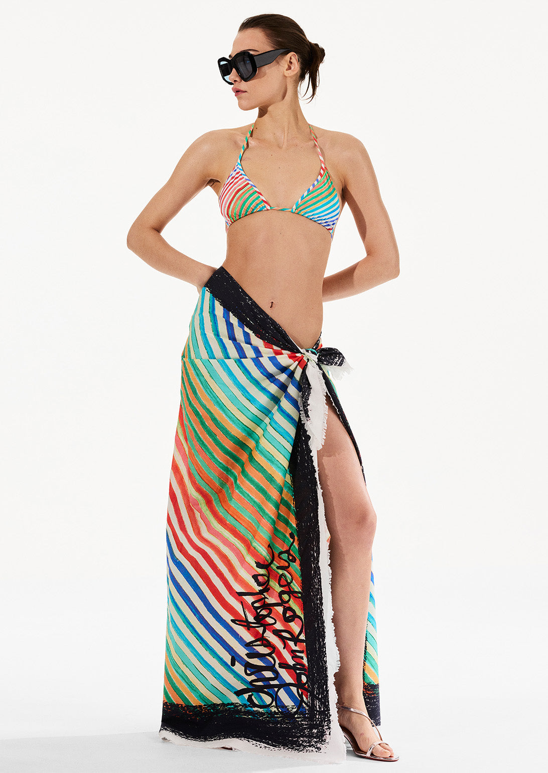 BIAS CRAYON STRIPE PAREO