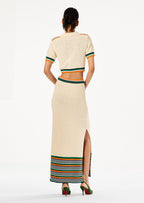 CROPPED BOUCLÉ KNIT PENCIL SKIRT