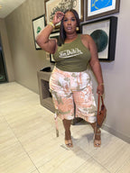 VK Camo Printed Cargo Jorts