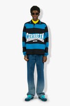Knitted Striped Polo Caribbean Couture