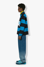 Knitted Striped Polo Caribbean Couture