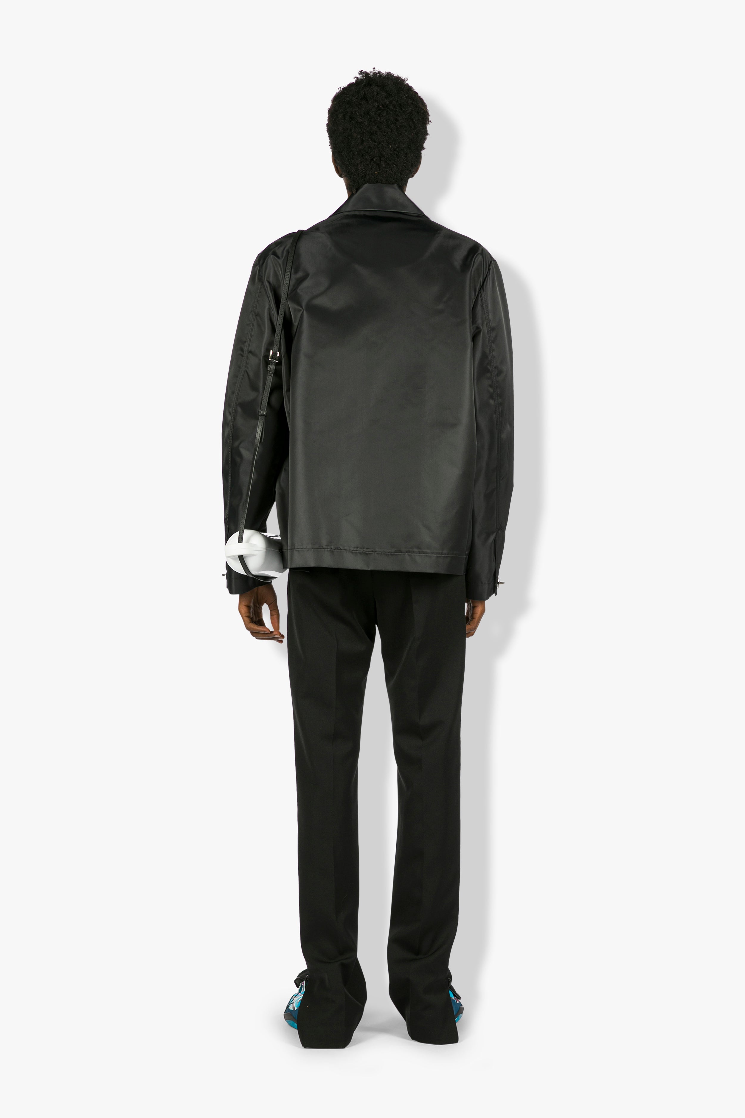 Slim Fit Trouser With Zip Up Slit In Hem Black