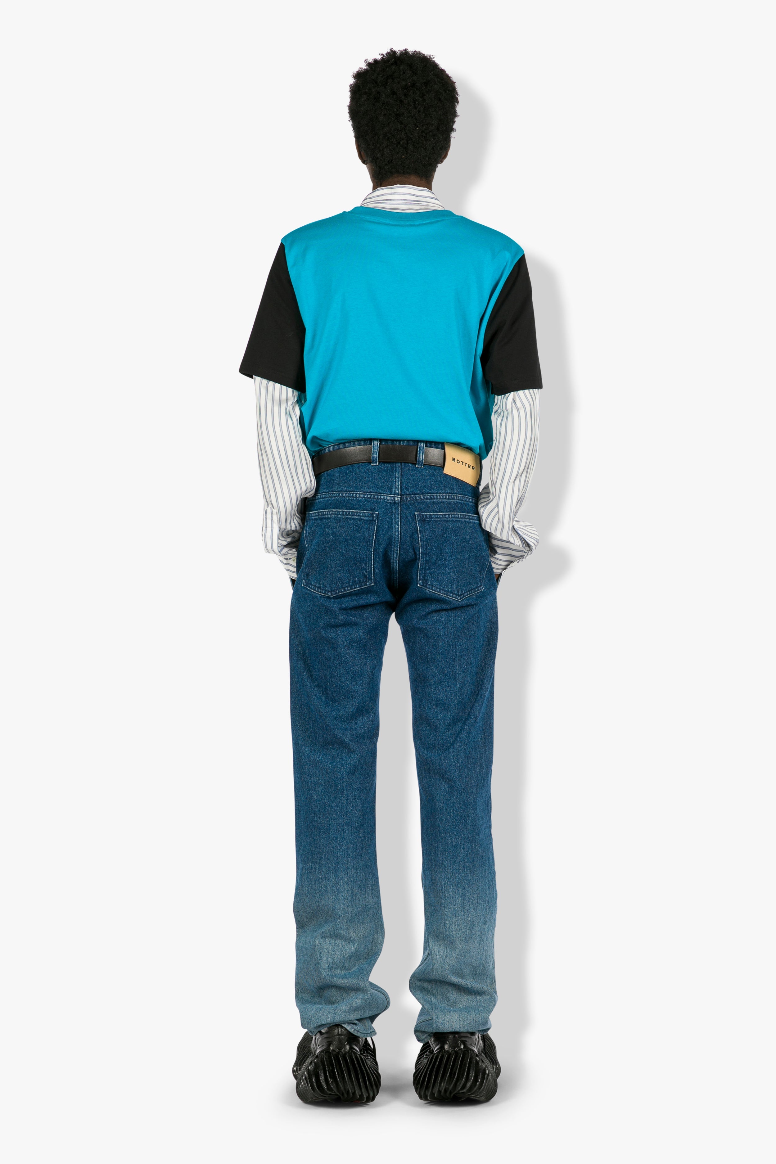 Button Down Front Denim Trousers