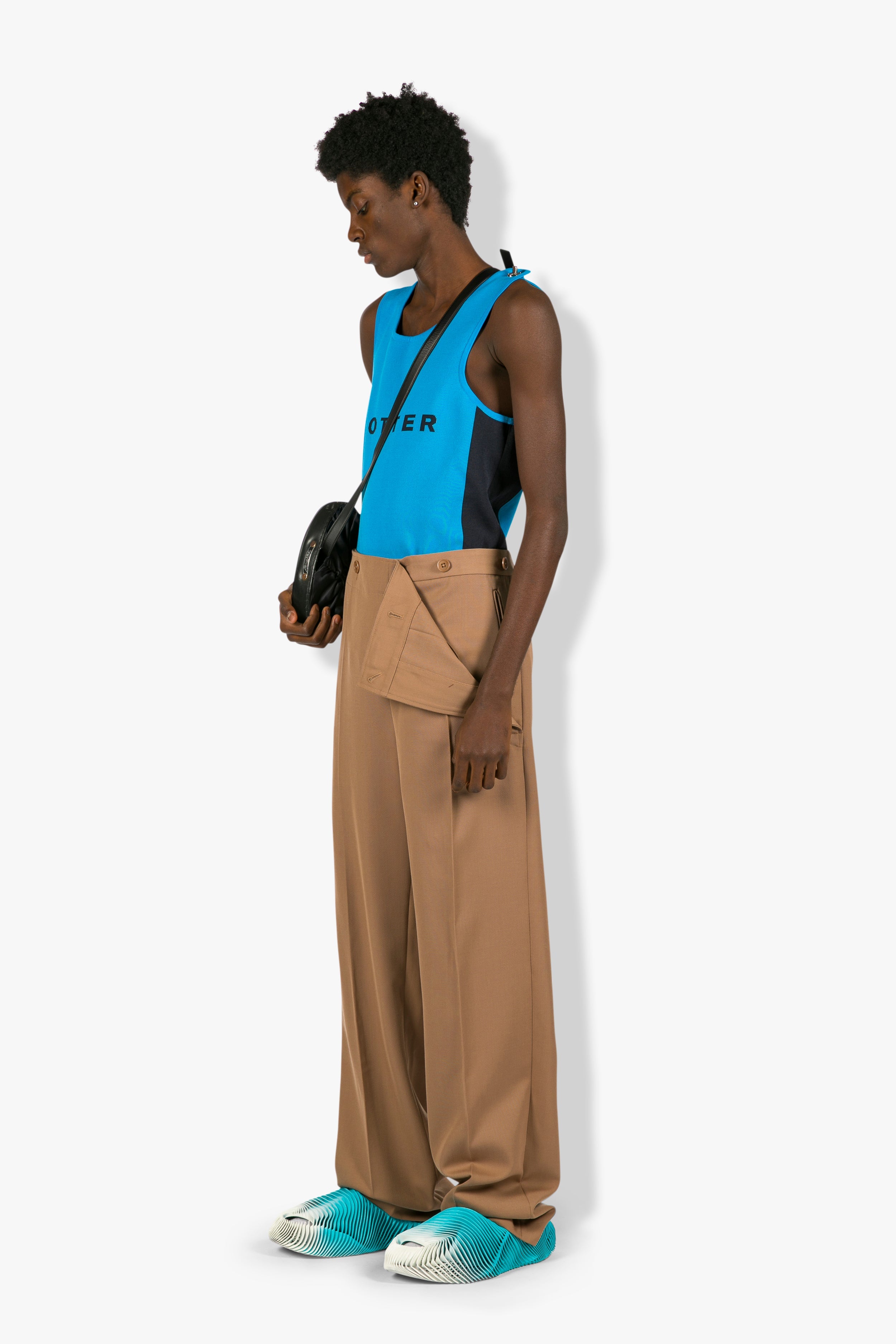 Button Down Front Trousers