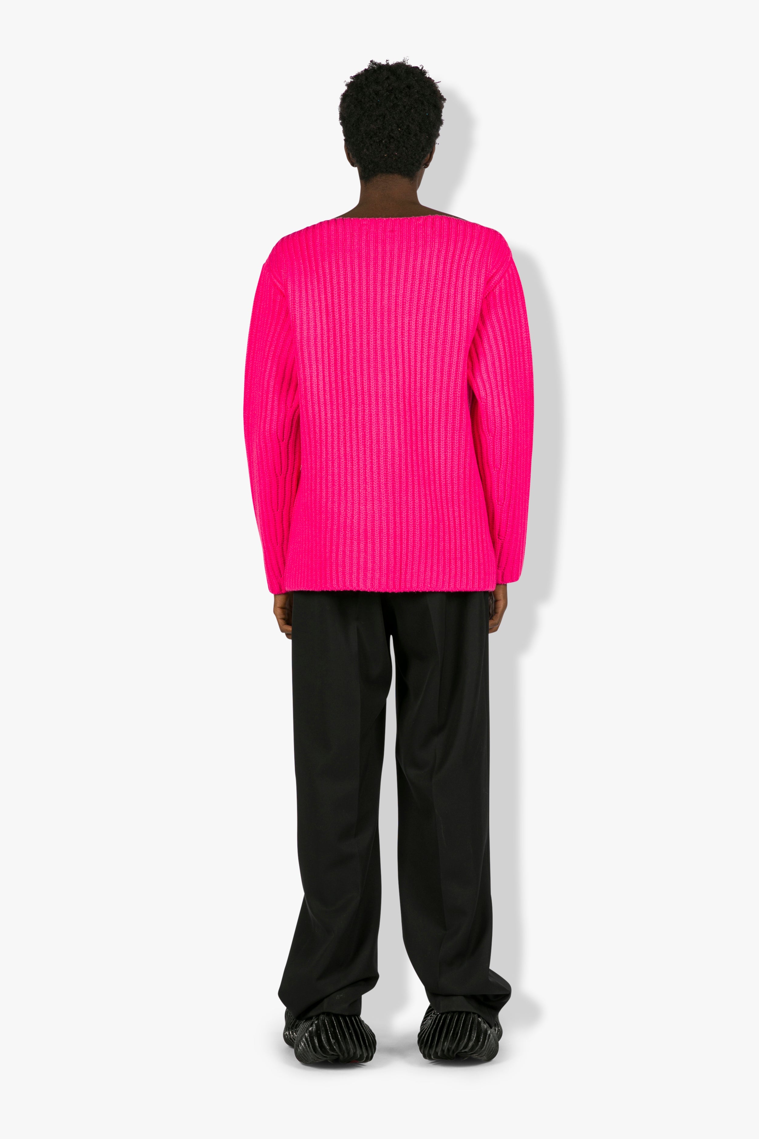 Pink Sweater Open Back