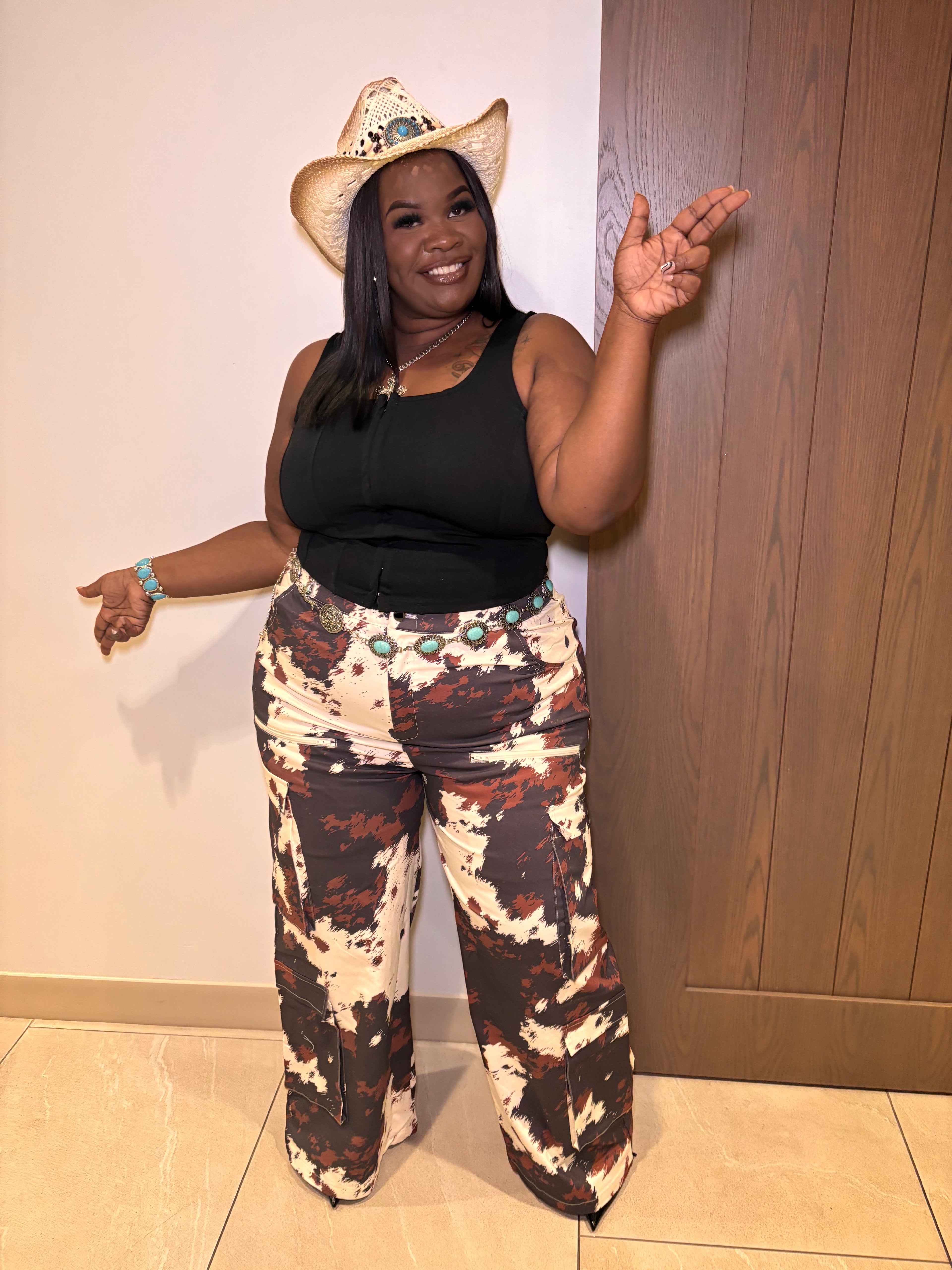 VK Brown Cowgirl Cargo Pants