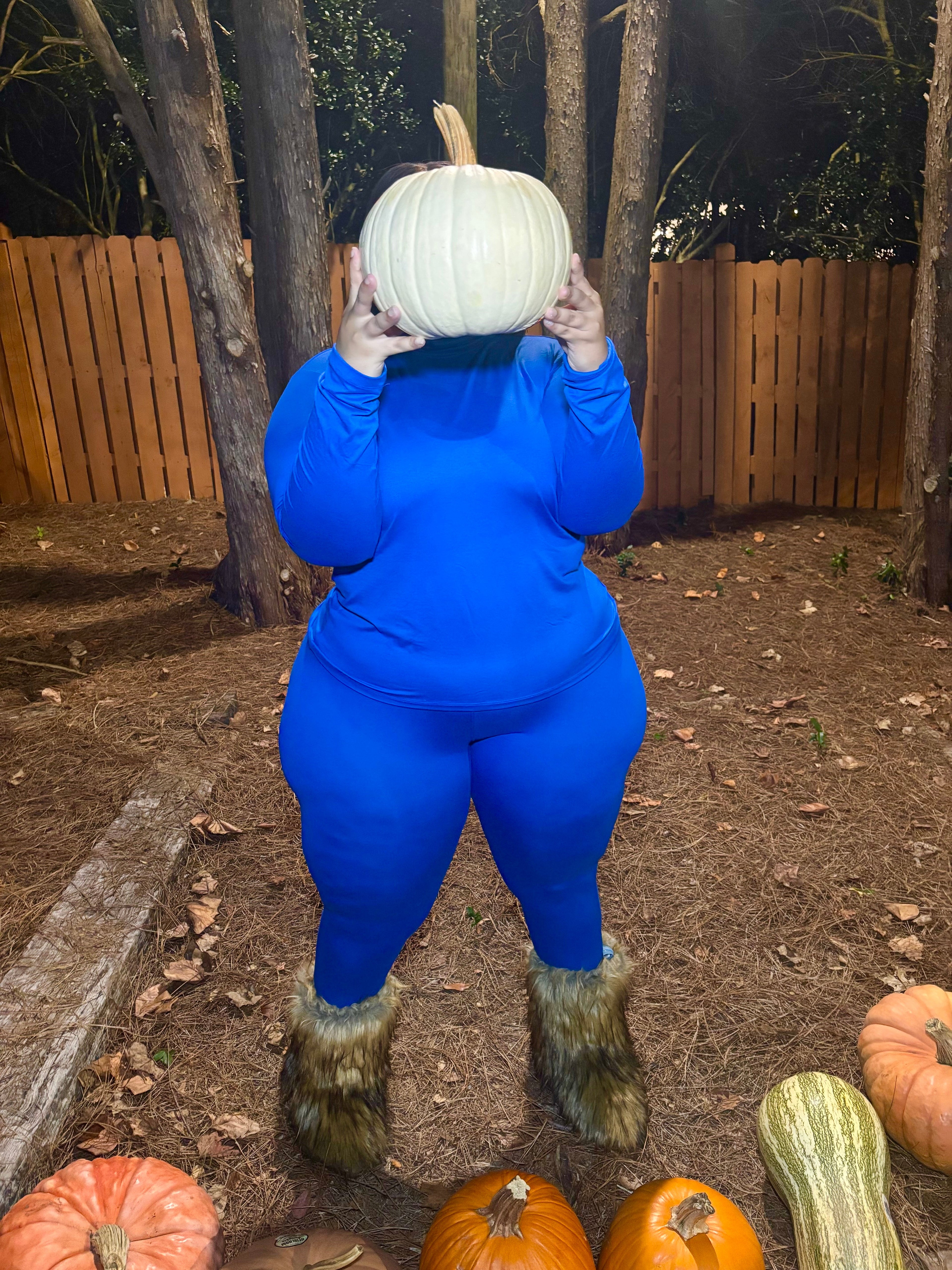 VK Classic Blue Turtleneck Set