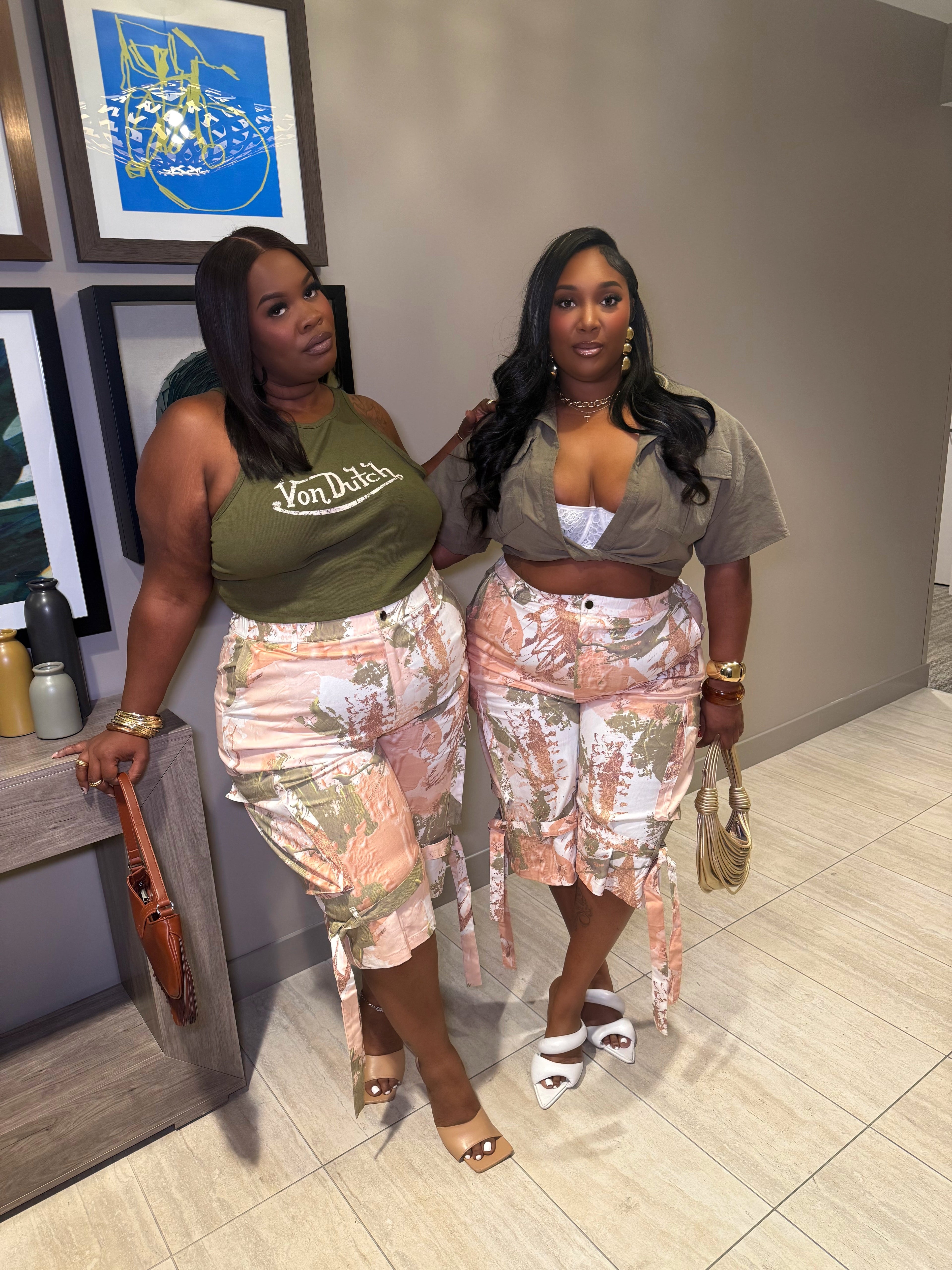 VK Camo Printed Cargo Jorts