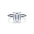 Three-Carat  Emerald-Cut  Brilliant Diamond Solitaire Engagement Ring