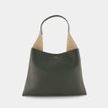 TOTE CLARE LARGE - PEBBLE GRAIN - DEEP MOSS