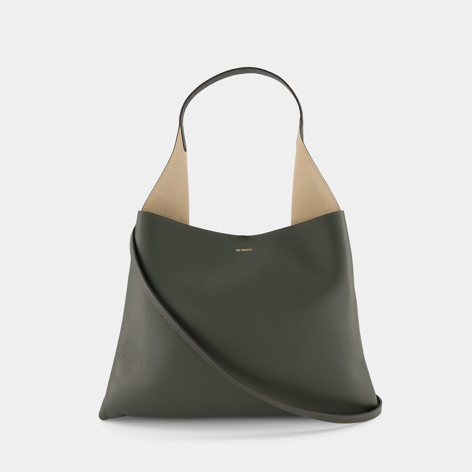 TOTE CLARE LARGE - PEBBLE GRAIN - DEEP MOSS